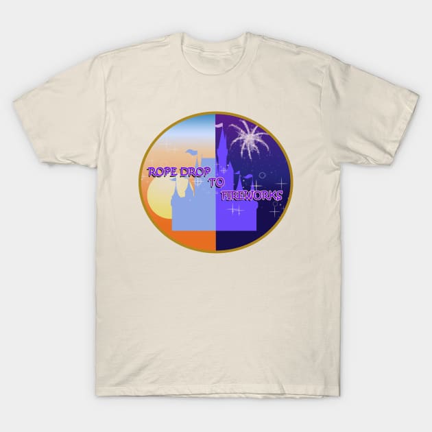 Rope Drop to Fireworks T-Shirt by Smagnaferous